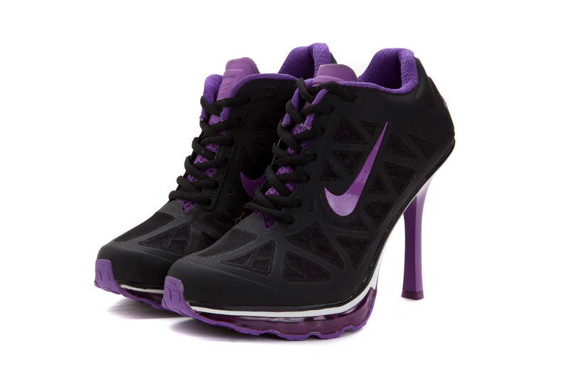 Amorti Nike Air femmes talons bottines pourpre noir (1)